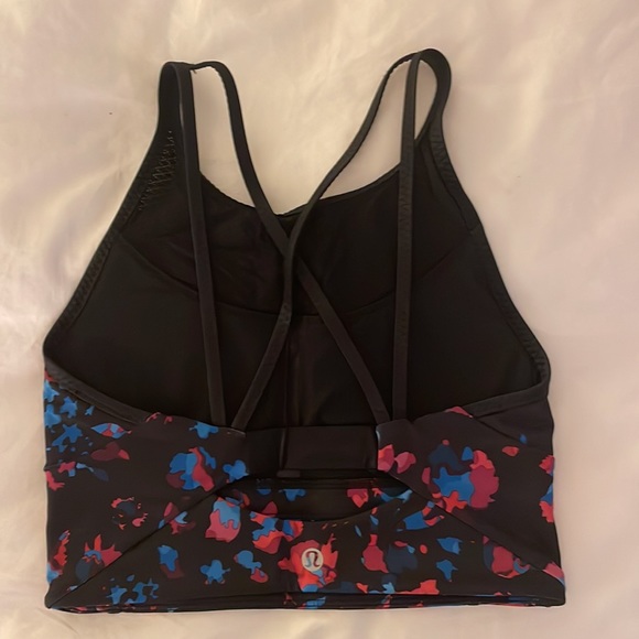 Lululemon bra crop top black multicolor size 4 - Picture 2 of 2